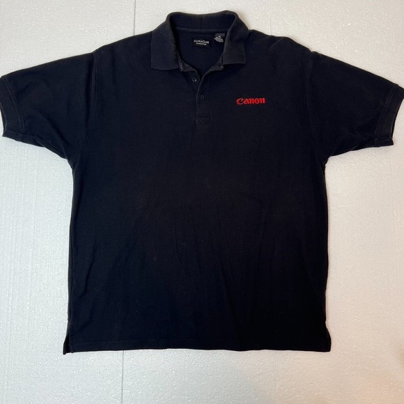 Shirts Vintage Canon Camera Polo Shirt Extra Large Mens Art Black Red